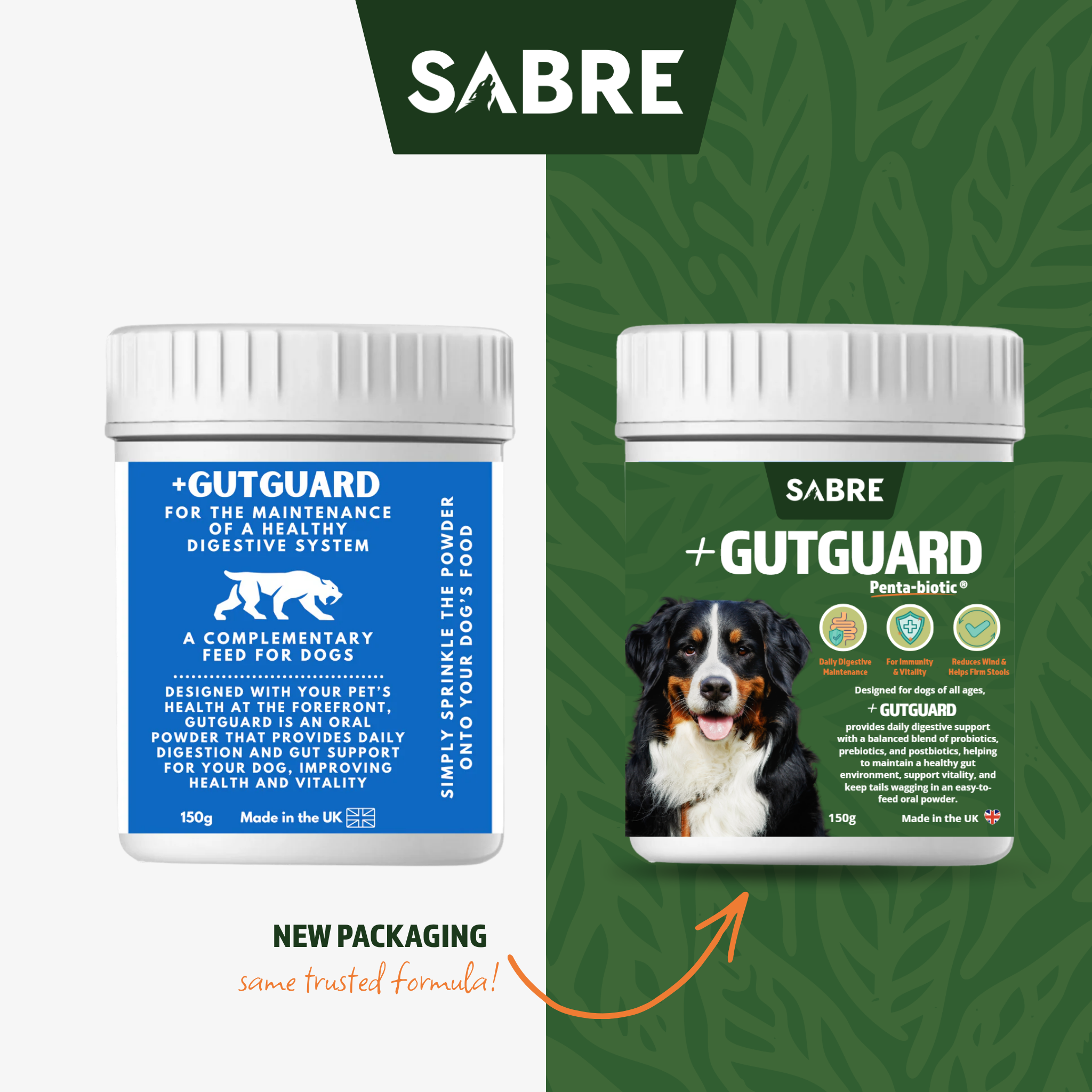 GutGuard Penta-biotic® Digestive Supplement for Dogs – 150g