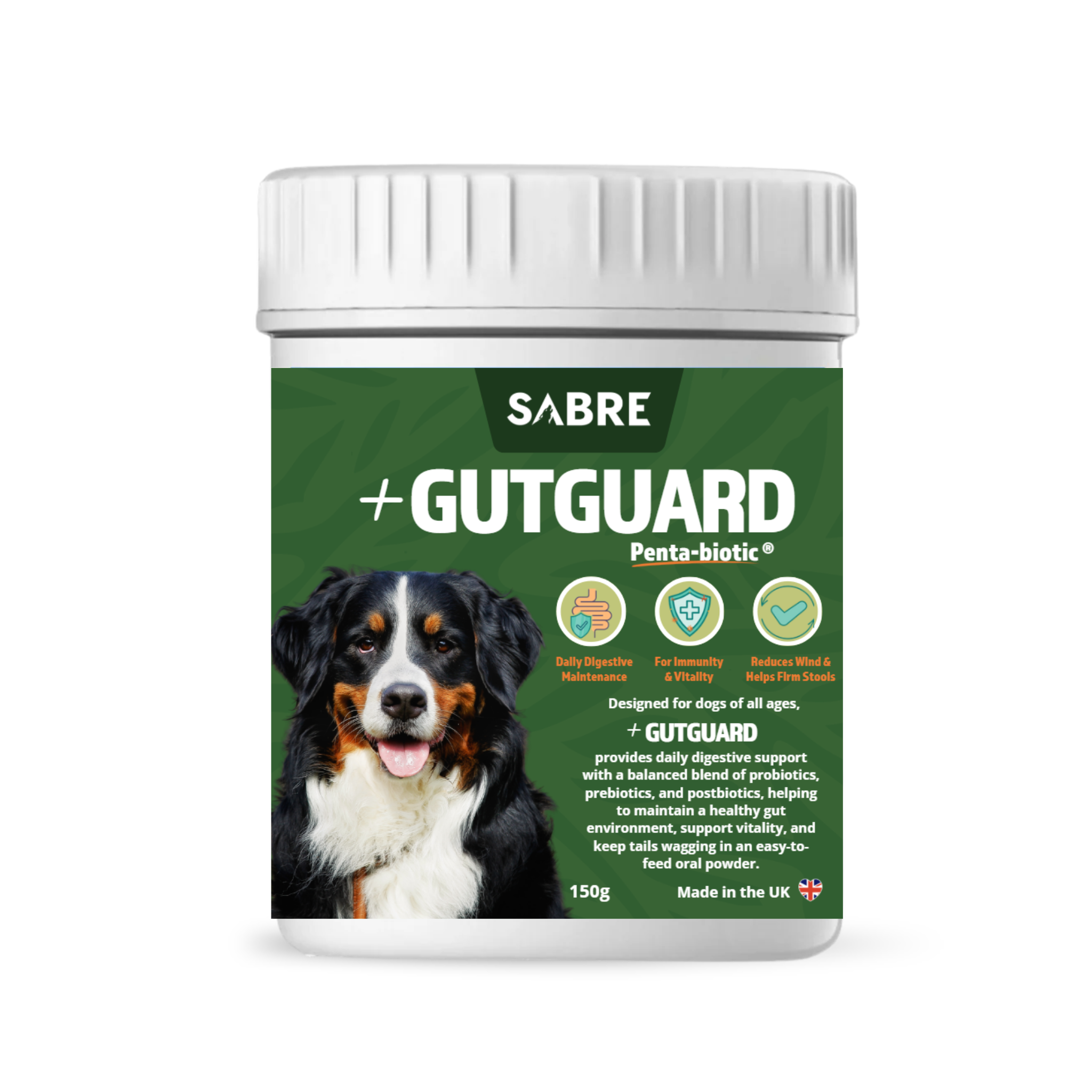 GutGuard Penta-biotic® Digestive Supplement for Dogs – 150g