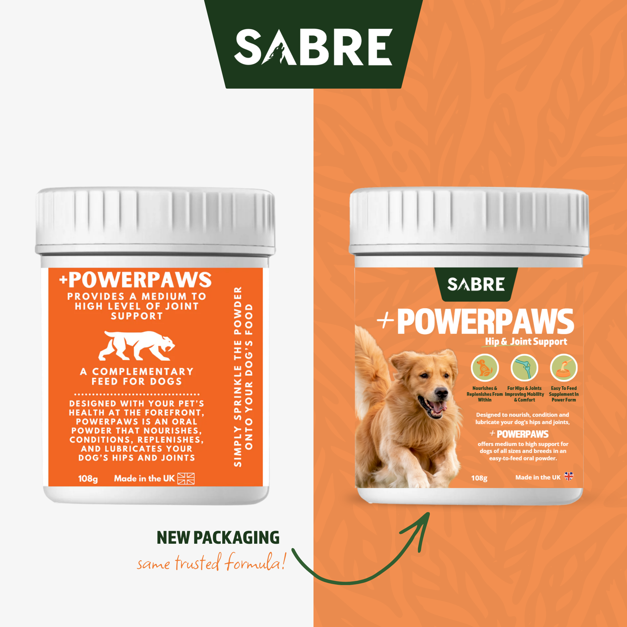 PowerPaws Premium Dog Hip and Joint Supplement – 108g