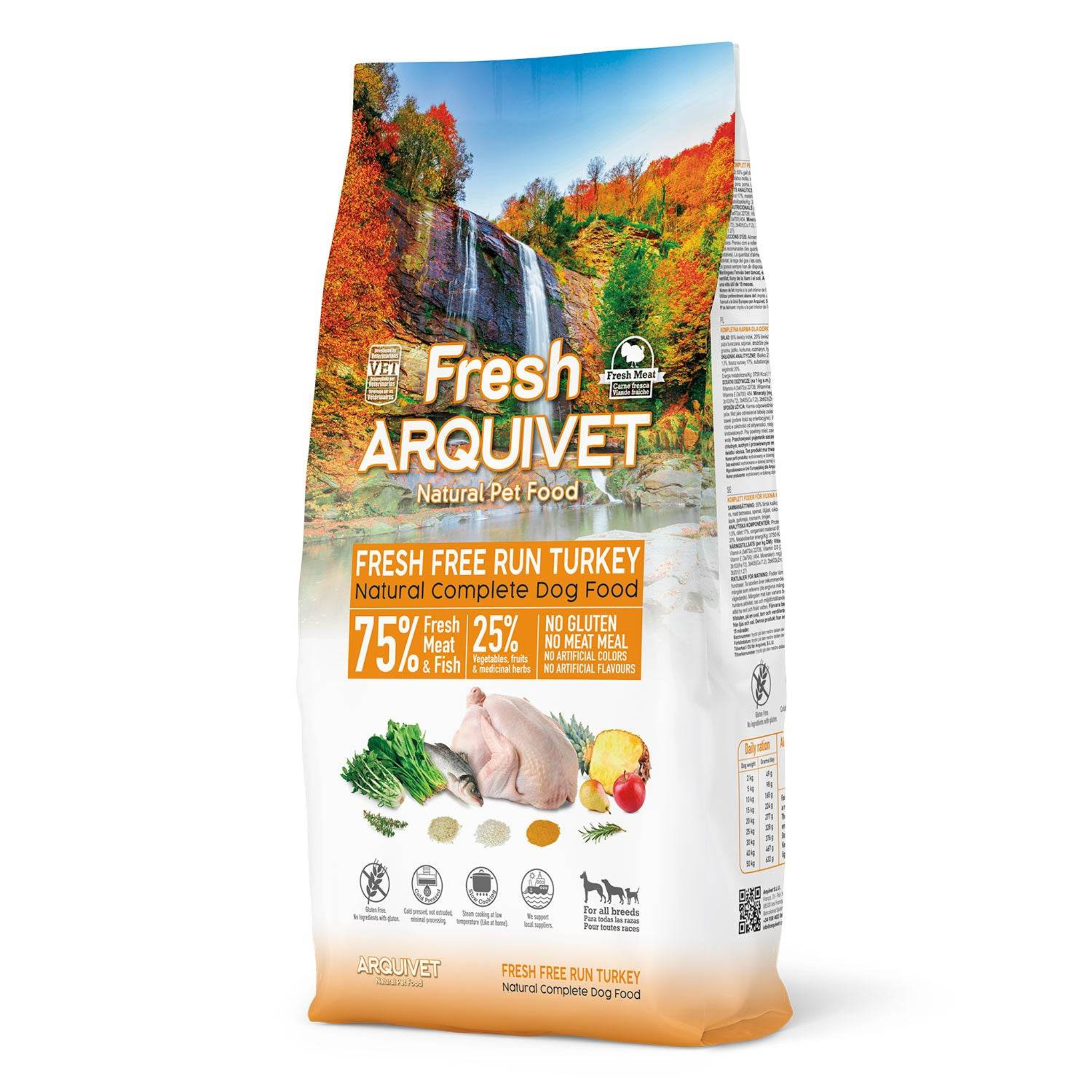 Arquivet Complete Cold Pressed Dog Food - Free Run Turkey (10kg)