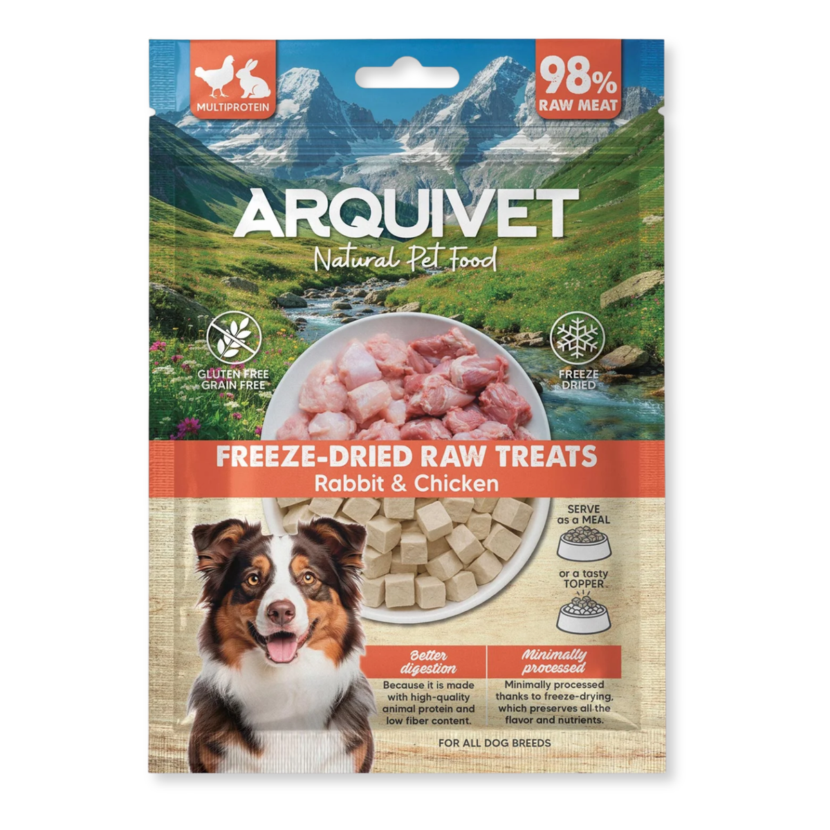 Arquivet Freeze-Dried Raw Dog Treats - Rabbit & Chicken (50g)