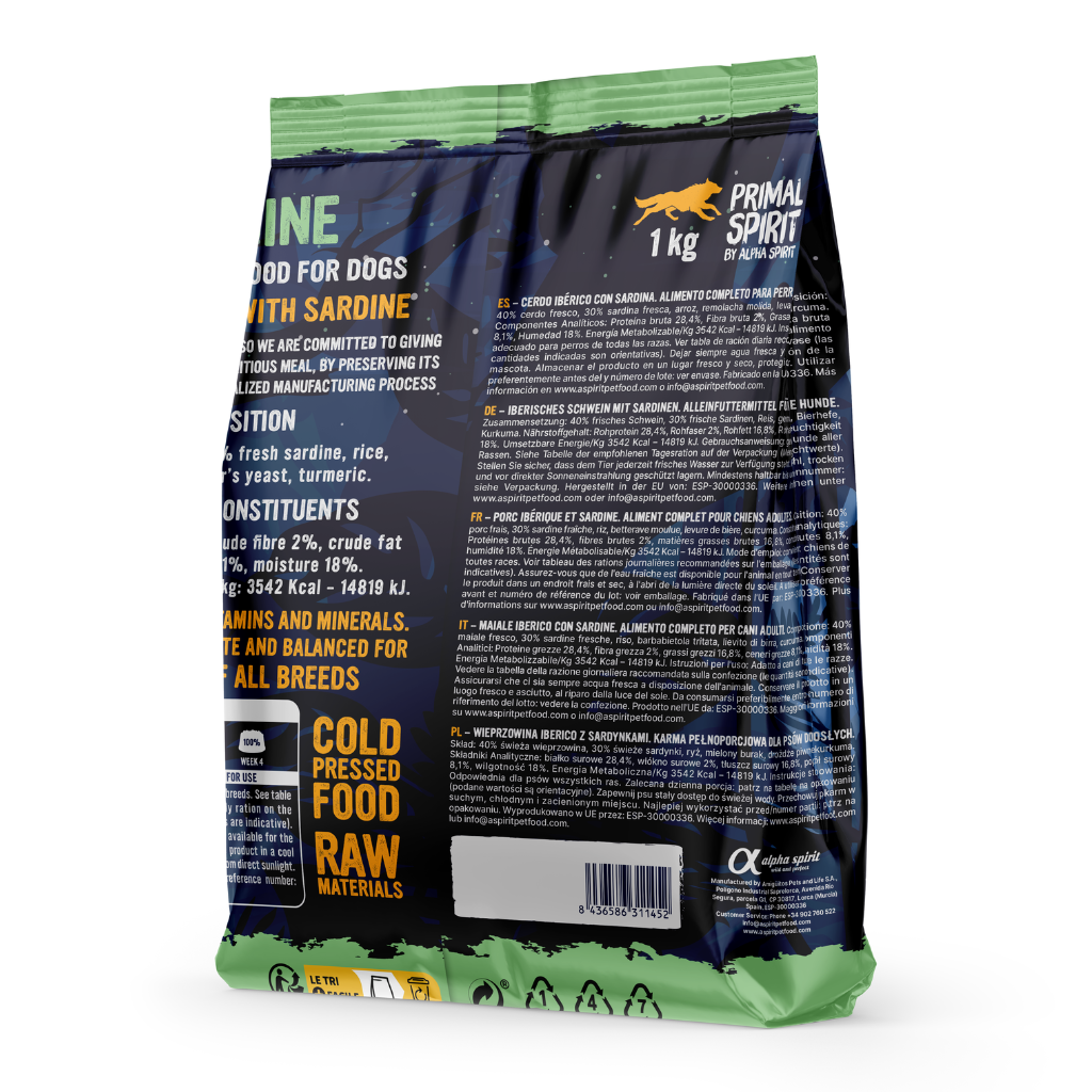 Iberian Sardine Complete Dry Dog Food (1kg)