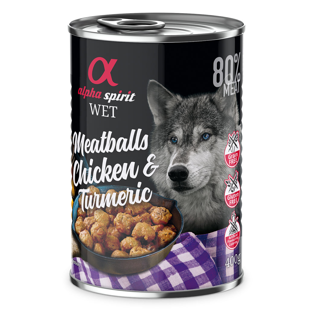 Chicken with Turmeric Canned Meatballs for Dogs 6 x 400g