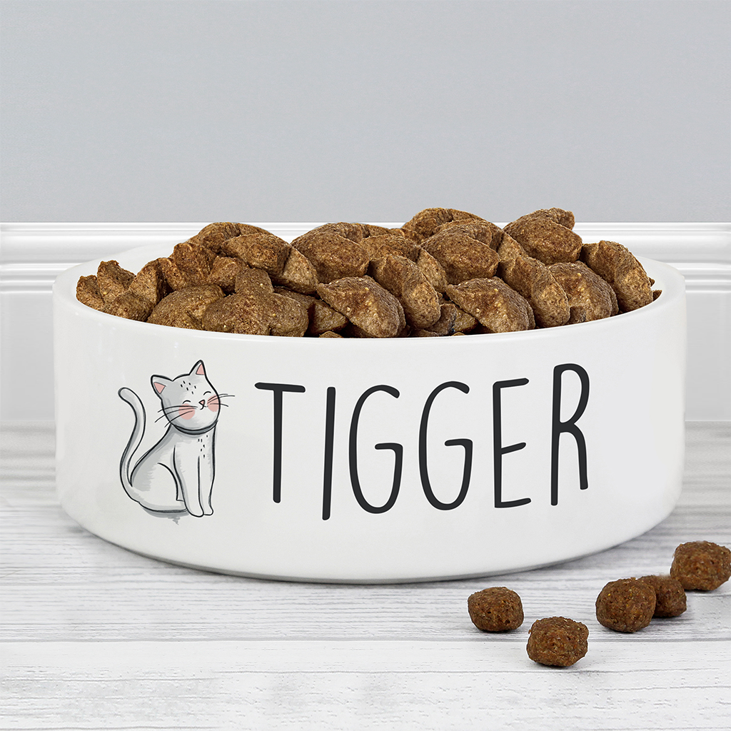 Personalised cat food deals bowls