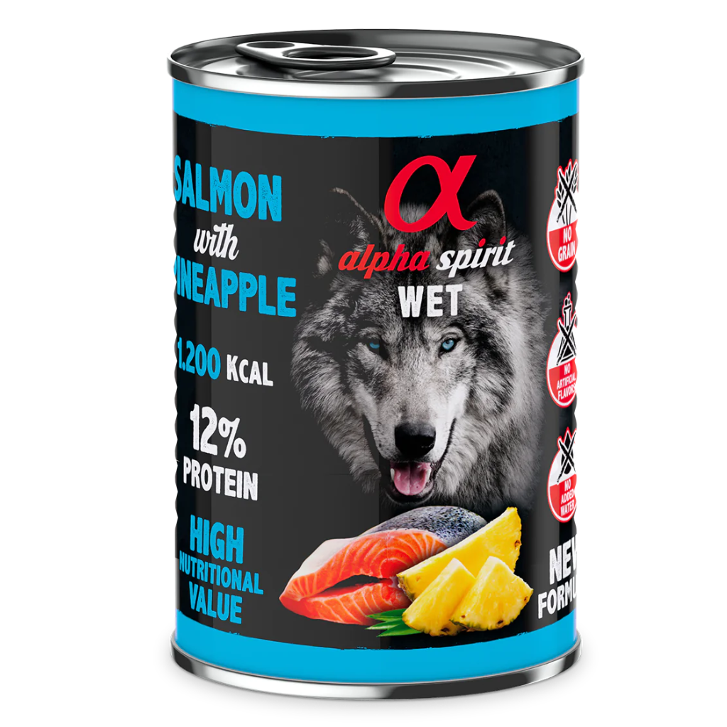 Canned dog food sales salmon