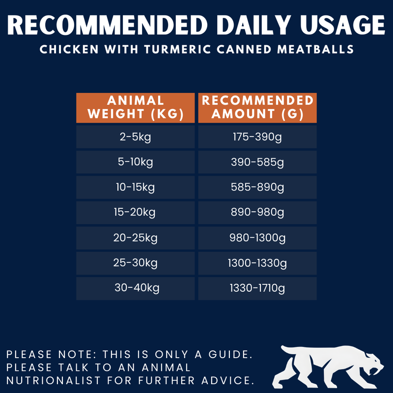 Chicken with Turmeric Canned Meatballs for Dogs (6 x 400g)