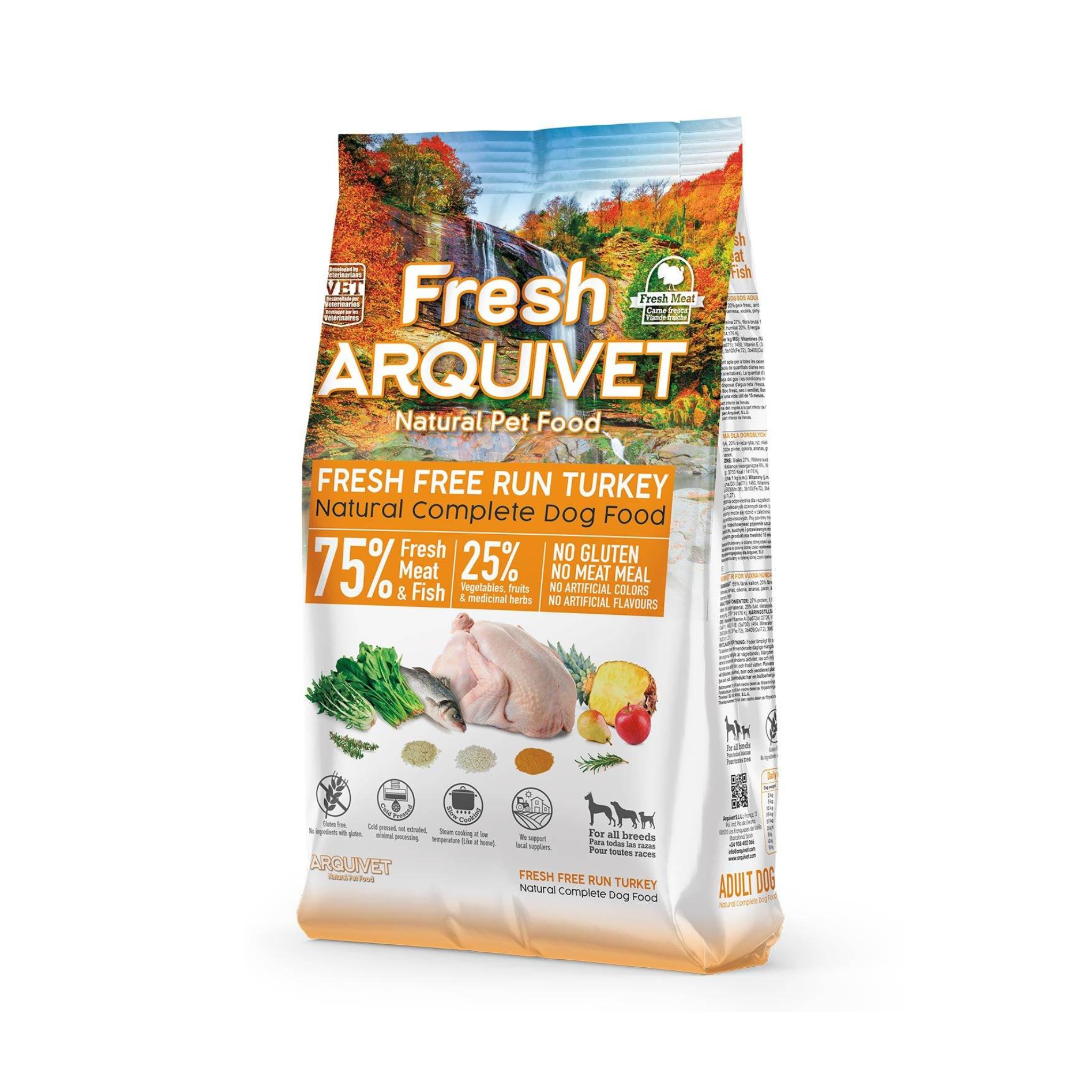 Arquivet Complete Cold Pressed Dog Food - Free Run Turkey (2.5kg)