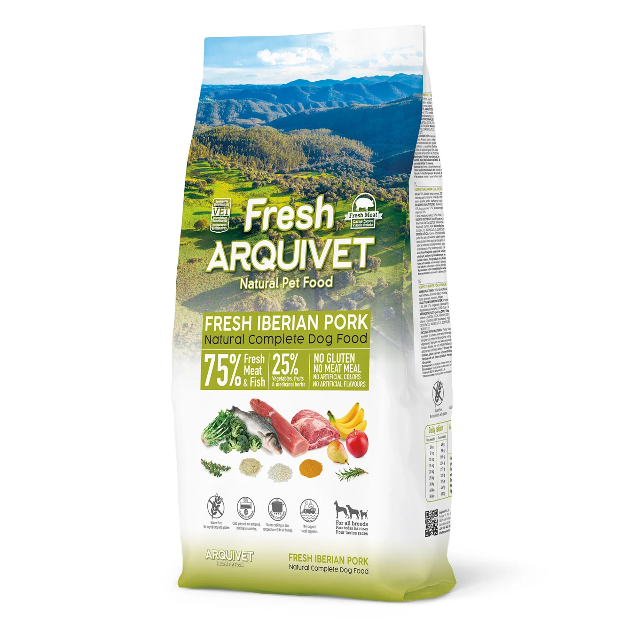 Arquivet Complete Cold Pressed Dog Food - Iberian Pork (10kg)