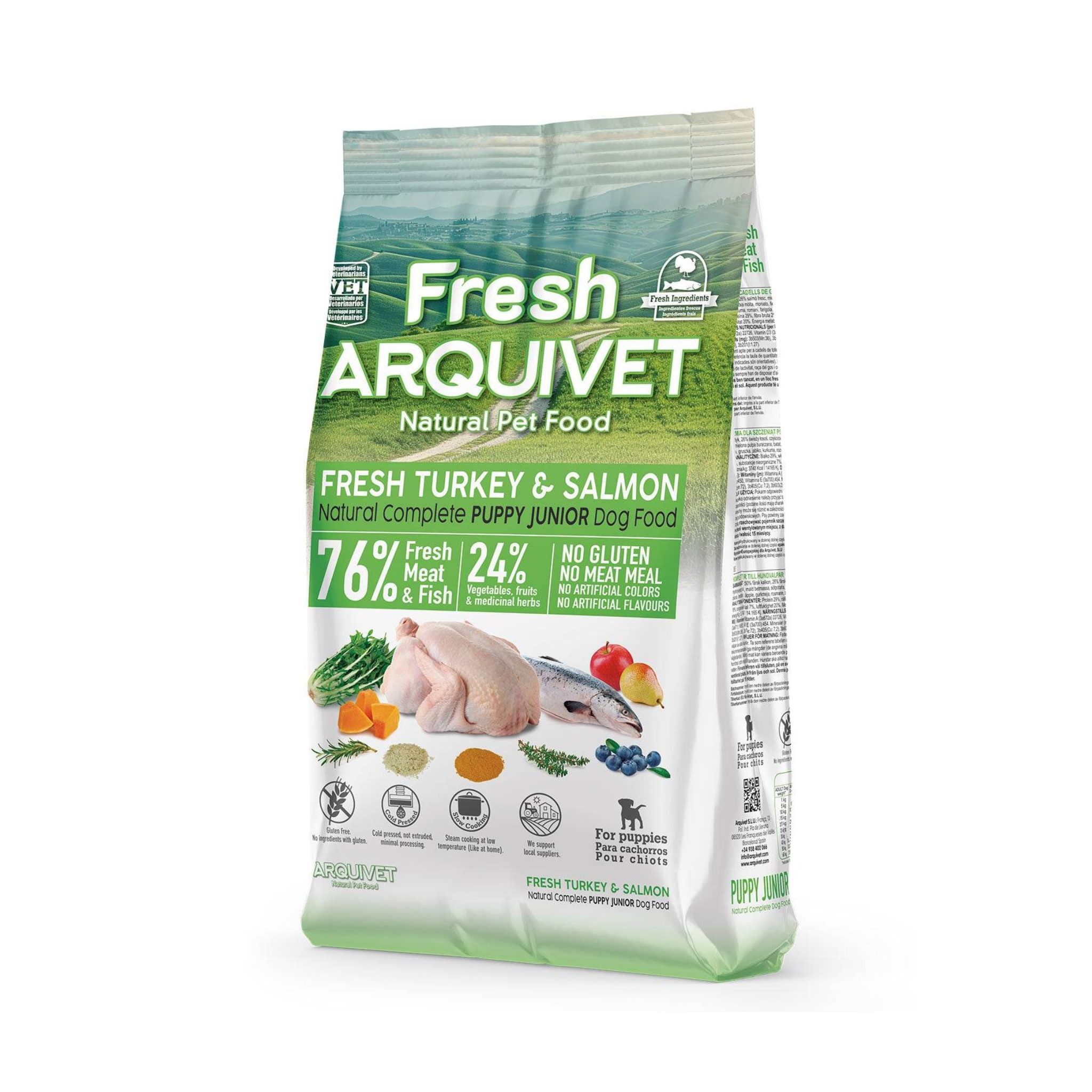 Arquivet Complete Cold Pressed Puppy Food - Turkey & Salmon (2.5kg)