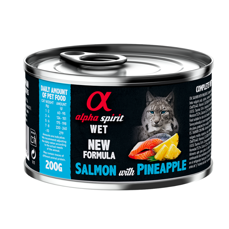 Salmon with Pineapple Complete Wet Food Can for Cats (200g)