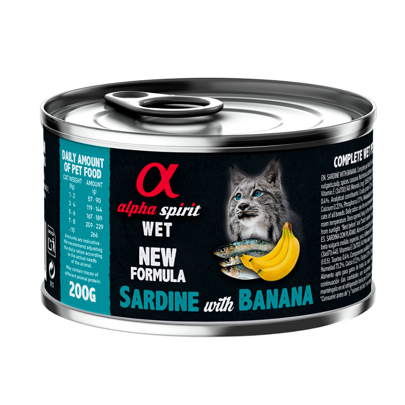Sardine with Banana Complete Wet Food Can for Cats (200g)