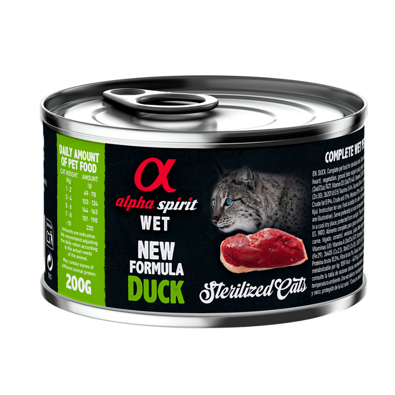 Duck Complete Wet Food Can for Sterilised Cats (200g)
