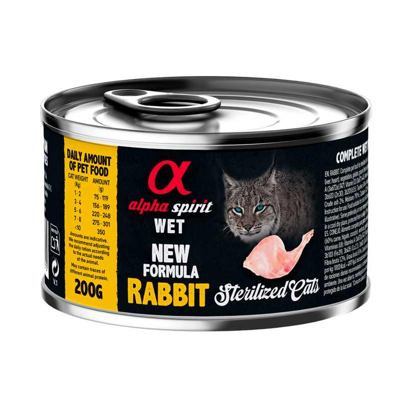 Rabbit Complete Wet Food Can for Sterilised Cats (200g)