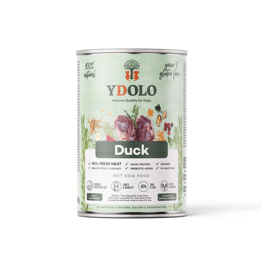 Duck Complete Wet Food for Dogs – Healthy and Pure (6 x 400g)