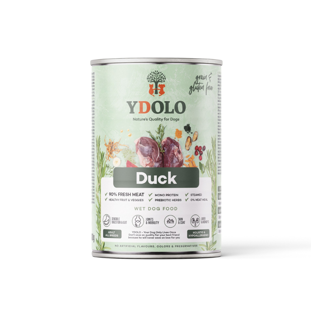 Duck Complete Wet Food for Dogs – Healthy and Pure (6 x 400g)