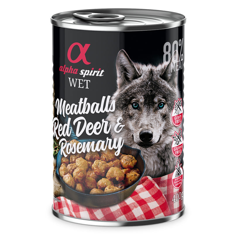 Deer with Rosemary Canned Meatballs for Dogs 6 x 400g