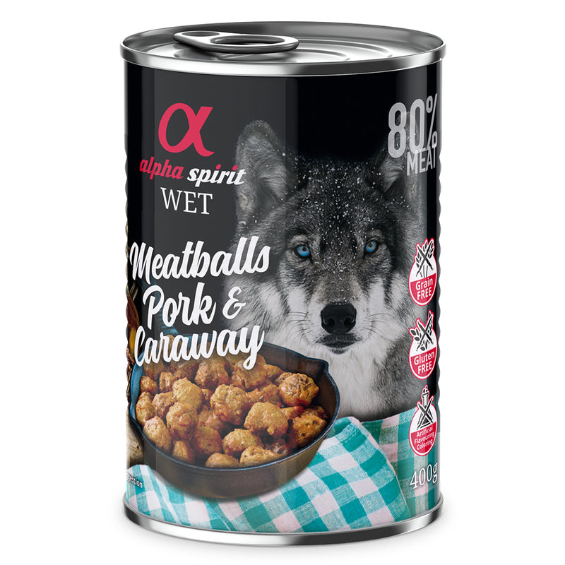 Pork with Caraway Canned Meatballs for Dogs (6 x 400g)