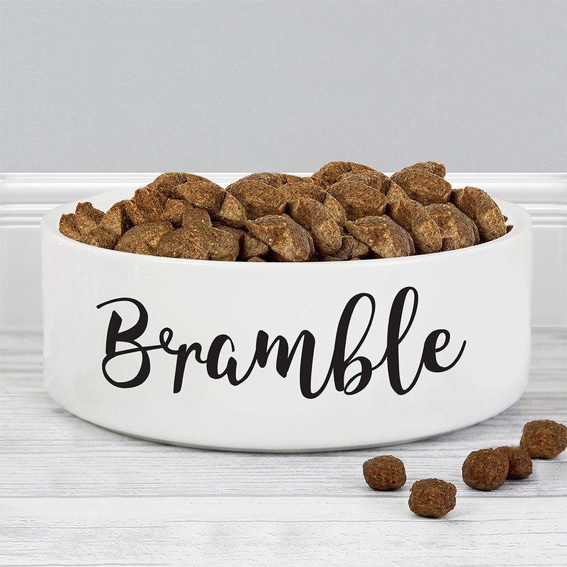 Personalised Any Name 14cm White Pet Bowl